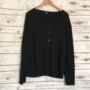 Ann Taylor Black Cardigan Sweater, size XL
